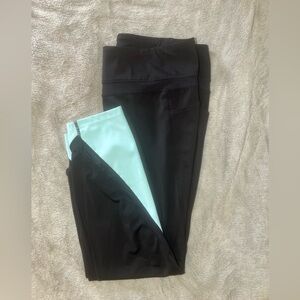 Black Leggings with Mint Lining